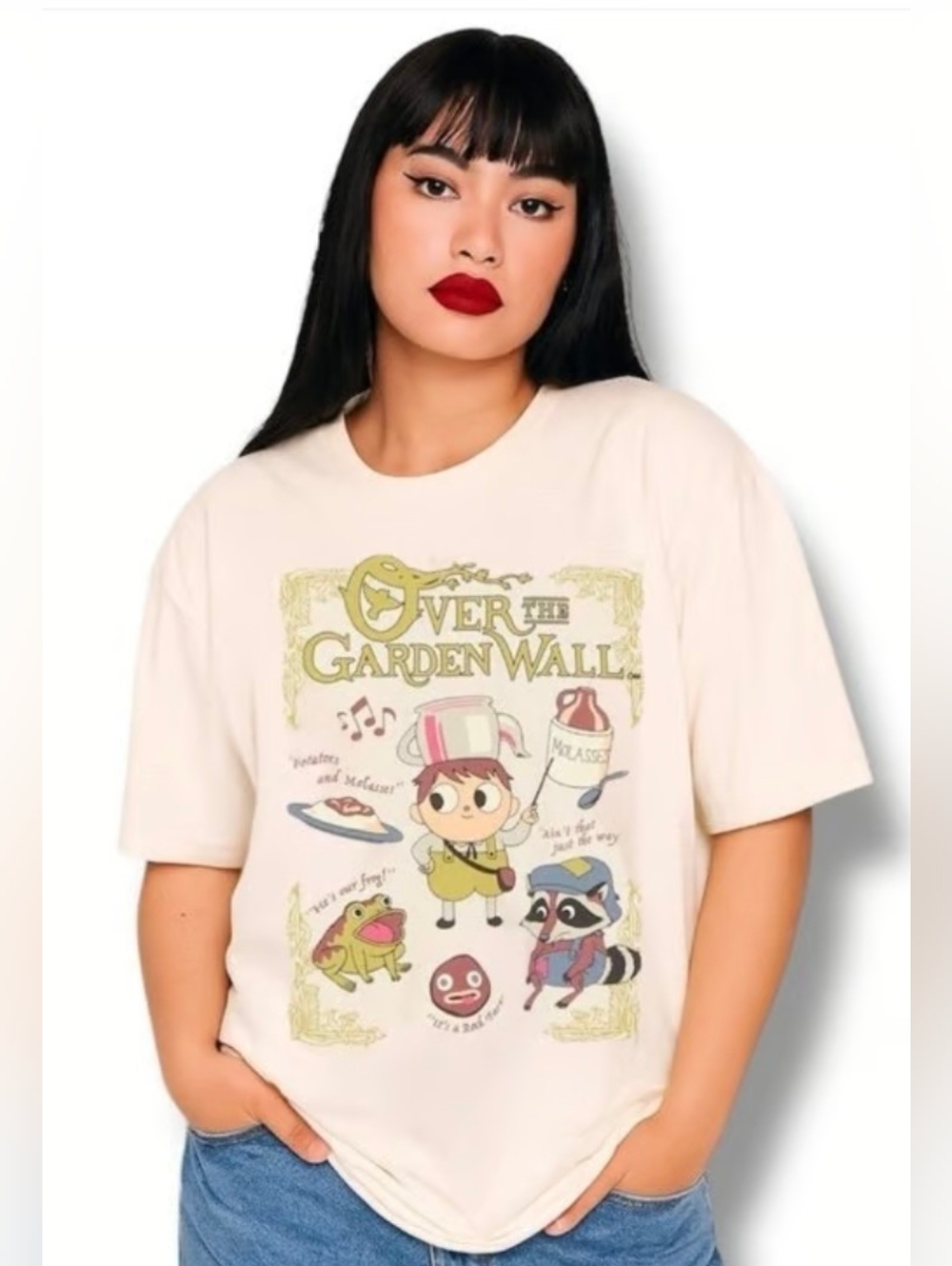 Over the Garden Wall Greg Moments T-Shirt Cream Hot Topic Cartoon Network sz S
